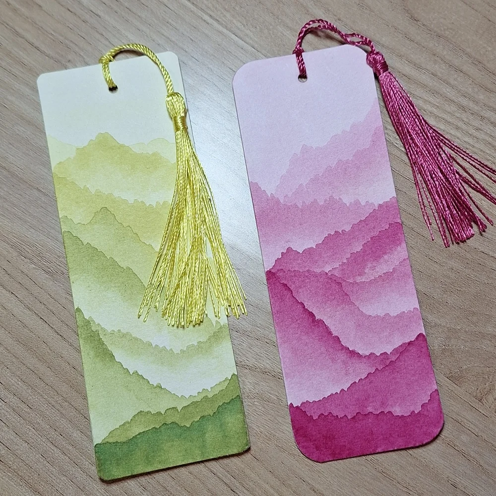 Hand-painted Abstract Landscape Bookmarks - Set of 4 (NWOT)